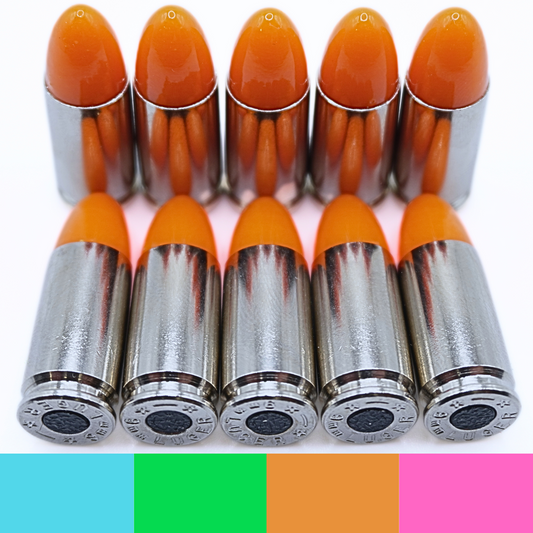 Eagle Munitions, LLC. Premium 9mm Snap Caps - Dry Fire Rounds - Dummy Rounds (Orange, 10 Count)