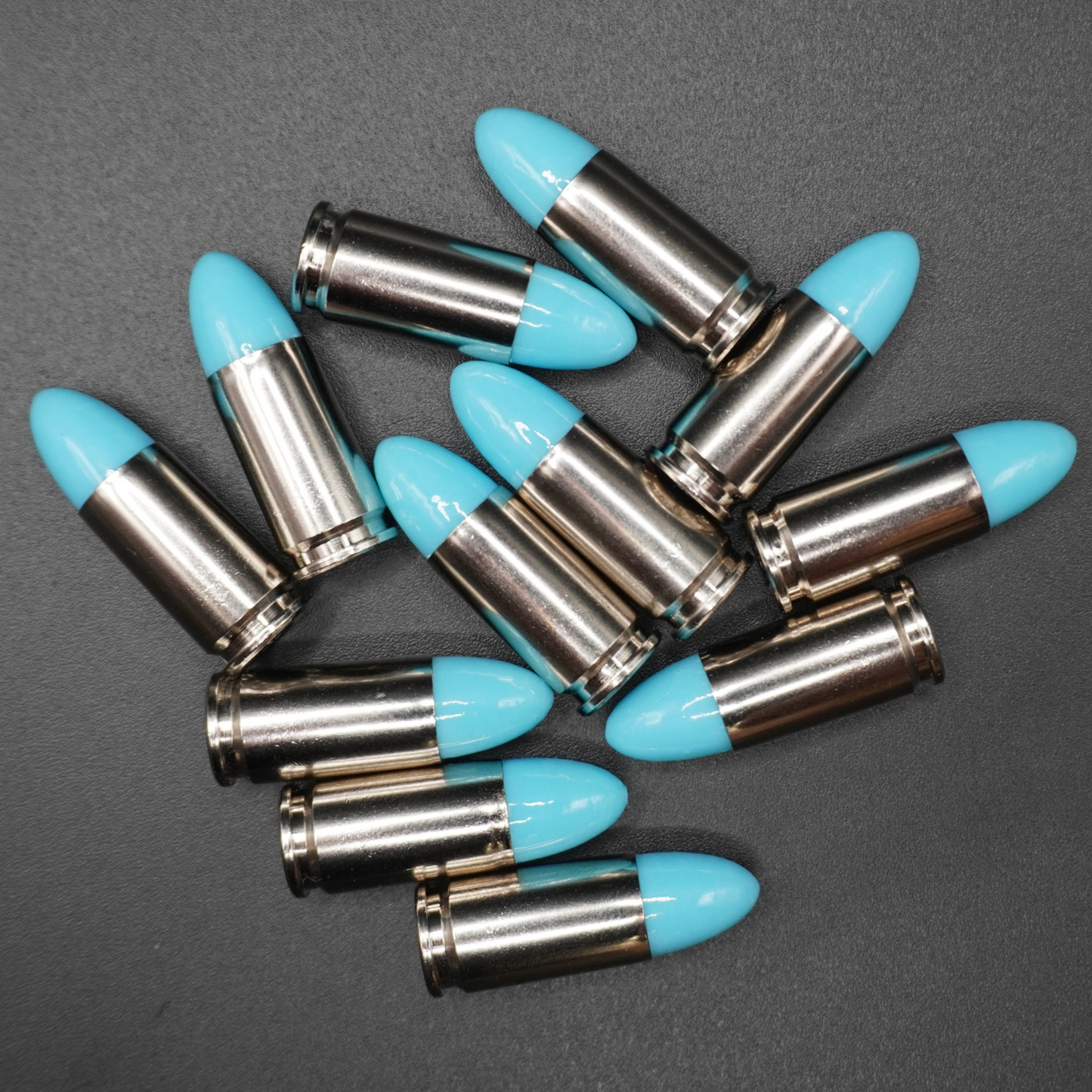 Premium 9mm Snap Caps - Dry Fire Rounds - Dummy Rounds (Blue, 10 Count)