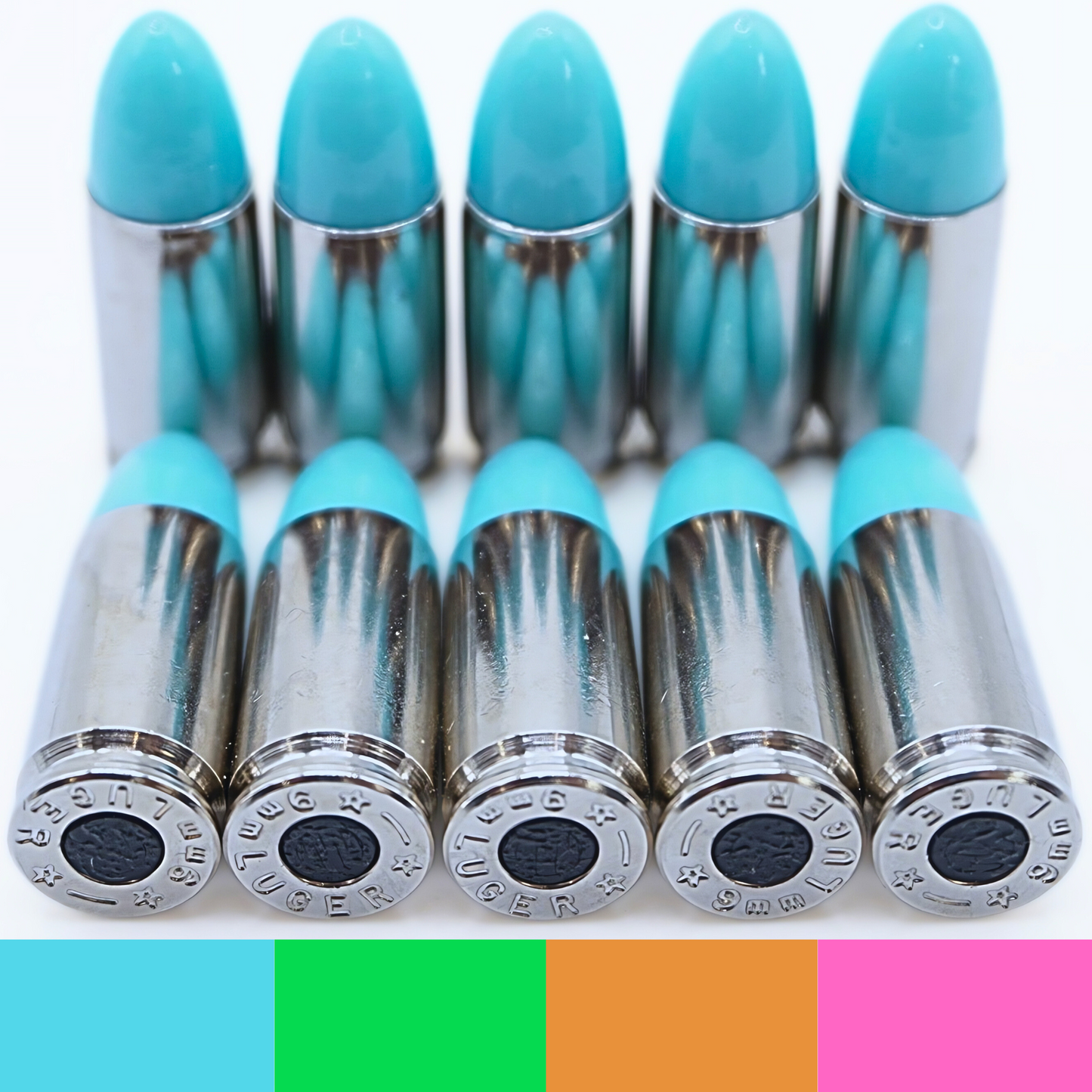 Premium 9mm Snap Caps - Dry Fire Rounds - Dummy Rounds (Blue, 10 Count)